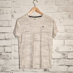 Hollister Men's Gray & White Short Sleeve Tee Casual Comfort